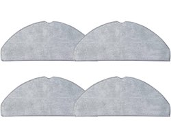 4 stuks Mopdoeken - Geschikt voor Eufy G50 Hybrid (SES) - L60 Hybrid (SES) - L60 - L60 SES - L50 - L50 SES - 273*116mm - Onderdelen - voor robotstofzuiger - grijs