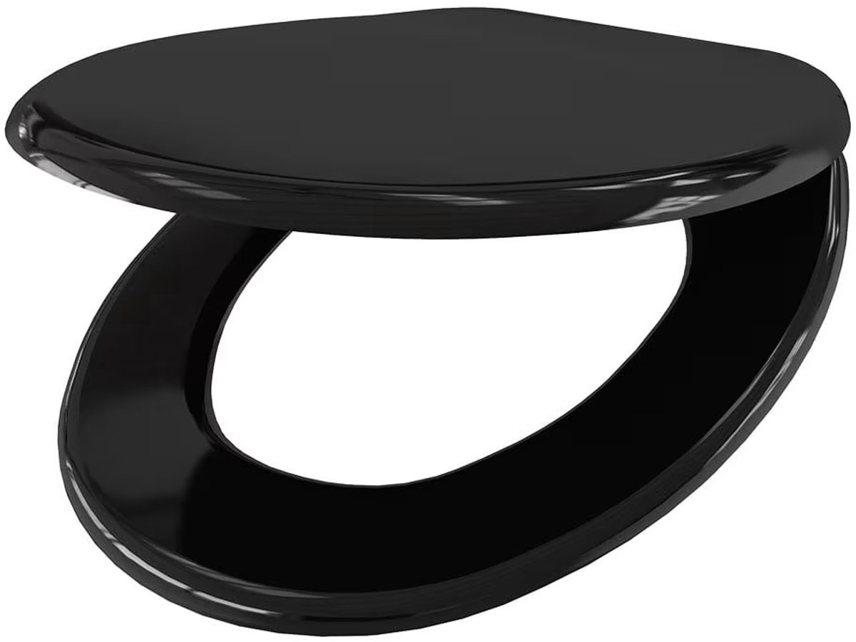 UNIT 24-TOILETBRIL MET SOFT-CLOSE DEKSEL-QUICK RELEASE (SNEL ONTGRENDELINGSFUNCTIE)-ANTIBACTERIEEL-DUROPLAST-KRASBESTENDING- ZWARE, STEVIGE EN ROBUUSTE TOILETBRIL-ZWART