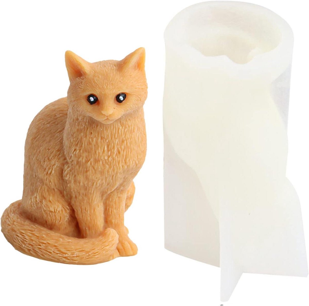 Ronte - Siliconenvorm 3D dierenvorm voor zeep, kaars, cake - Dieren gietvorm - DIY decoratie vorm - 2#: kattenvorm, hondenvorm
