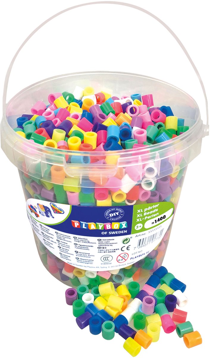 Strijkkralen MAXI 1400 stuks - pastel + neon