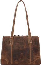 GREENBURRY sac à épaule pour ordinateur portable Vintage Shoulder Bag Brown brun