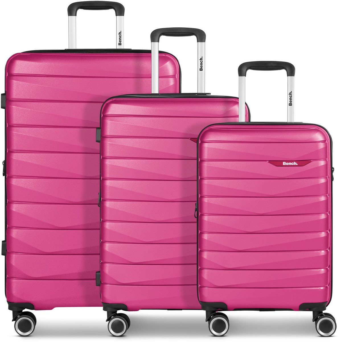 Bench Paris 4 wielen Kofferset 3-delig met uitbreidingsplooi - Harde bagage - TSA slot - arctic-pink