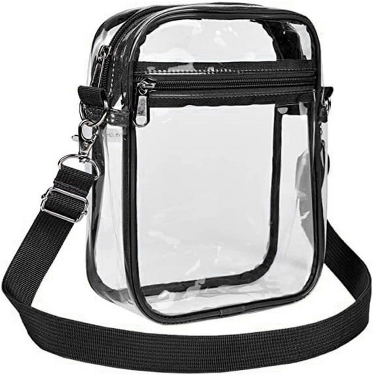 Doorzichtige Shoulder Bag met Voorzak - Stadion Goedgekeurd voor Festivals en Concerten