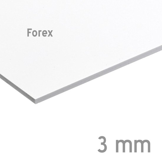 Forex 3 mm kunststof plaat.