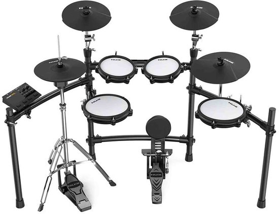 NUX DM-310H Digital-Drumset mit Mesh-Fellen, 10"-Snare, 8/8/10"-Toms, 12"/14"-Becken und Hi-Hat-Ständer