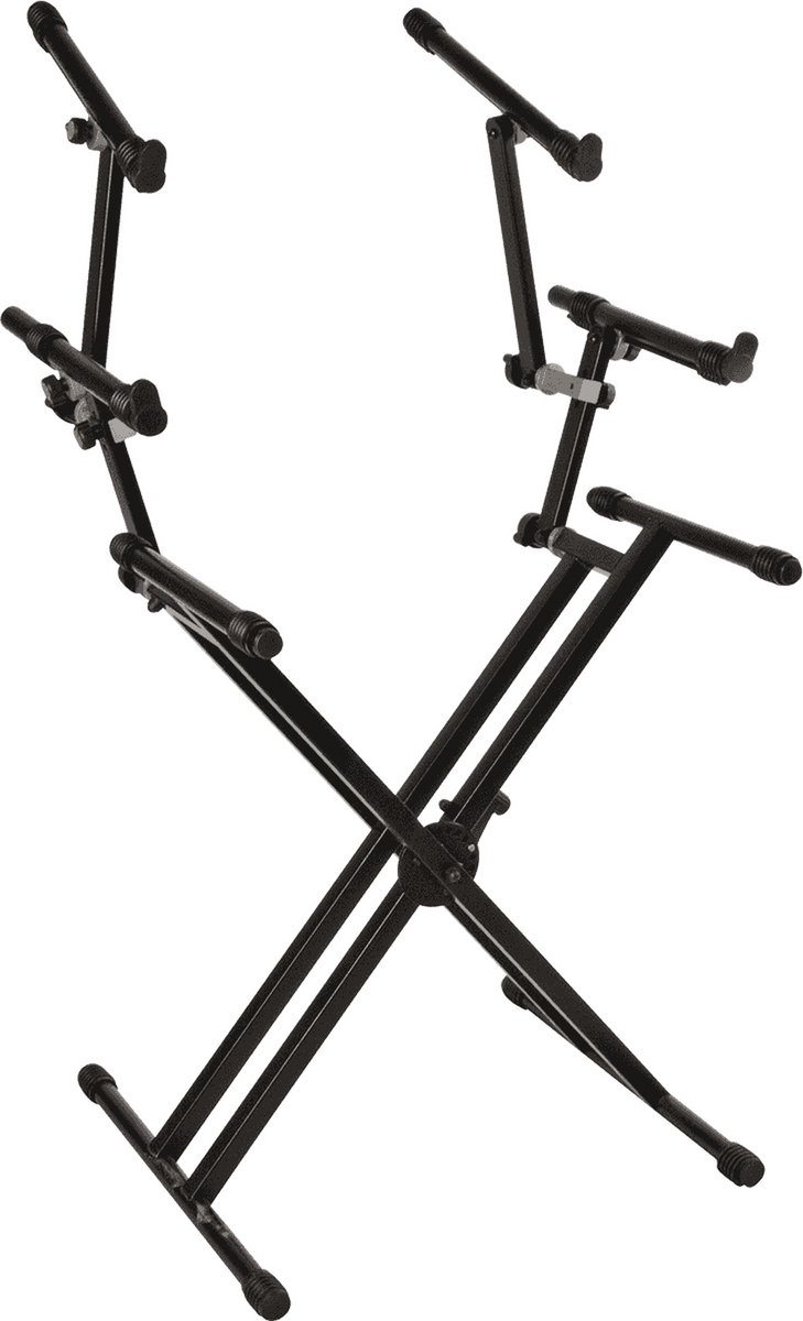 QUIKLOK QL723 Pro Keyboardstandaard – Dubbele X, 3 Niveaus, Verstelbaar, max. 90 kg