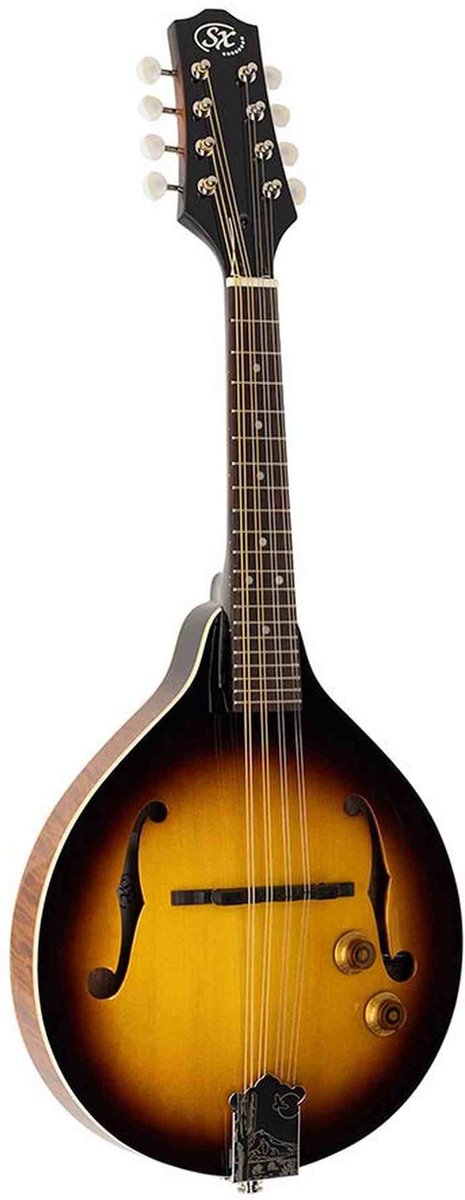 SX SMA660EVS A-Style Mandoline met Pickup – Vintage Sunburst, Massief Sparren Top & Gloss Afwerking