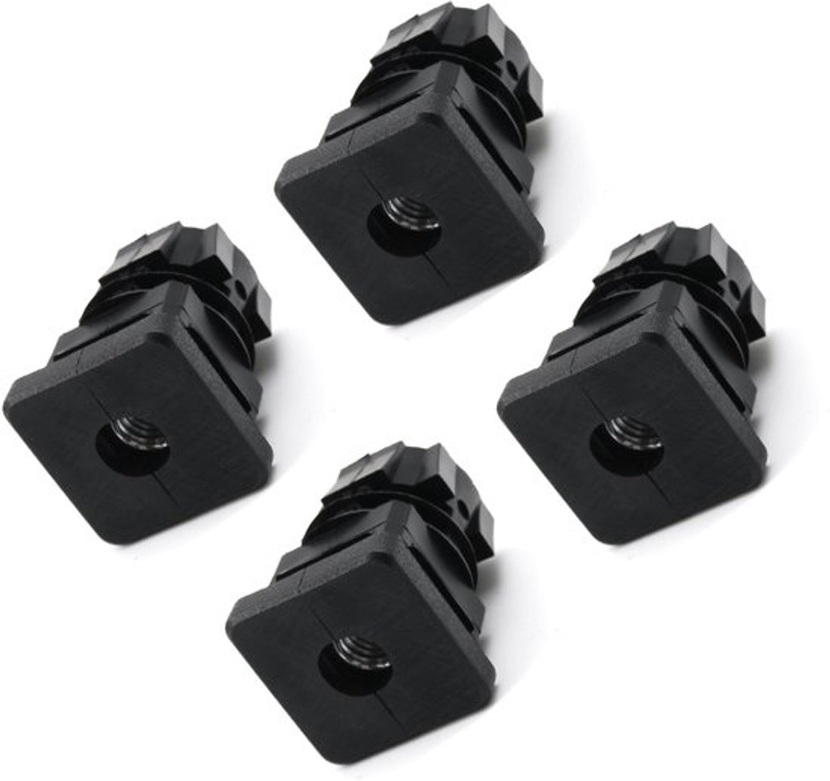 4x Vierkante Buisstoppen 25x25 mm Met M8 Binnendraad â€“ Geschikt Voor Wanddikte 1-1,5 mm