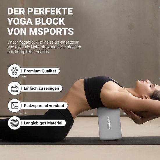 Yogablok van NBR-rubber, lichtgewicht en antislip, verkrijgbaar in kleurkeuze en set van 1 of 2 stuk — afbeelding 5