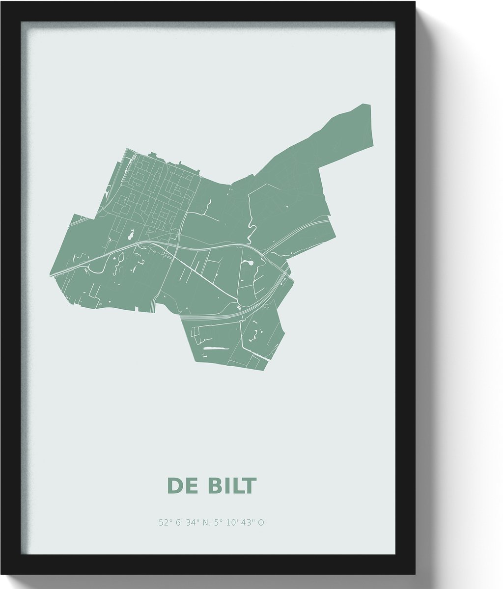 Poster De Bilt A3 - 30 x 42 cm - Groen (Exclusief Lijst)
