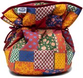 Hooimadam - medium - patchwork - hooikist - kookzak - pannenstoof - cookingbag - slowcooking - duuzaam koken - energiezuinig koken