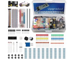 Breadboard 830 Gaten Starterset met Elektronica Componenten | LED, Weerstanden, Transistoren, Sensoren | Geschikt voor Arduino & Raspberry Pi