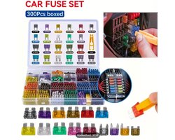 Auto Steekzekeringen Set – 300-delig Assortiment – Mini, Standard & Low Profile – Inclusief Zekeringtrekker en Opbergdoos