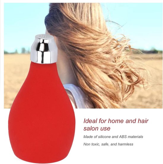 Ronte - Navulbare Spuitapplicator voor Kappers, Talkpoeder voor Krullend Haar, Silicone Knijpfles, Cosmetica Container - Rood - Haarverzorging Beauty Essentials van Ronte — afbeelding 5