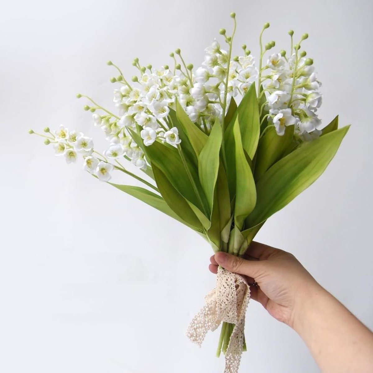 Ronte - Kunstbloemen lelietje-van-dalen, bruidsboeket voor thuis, tuin, feestdecoratie