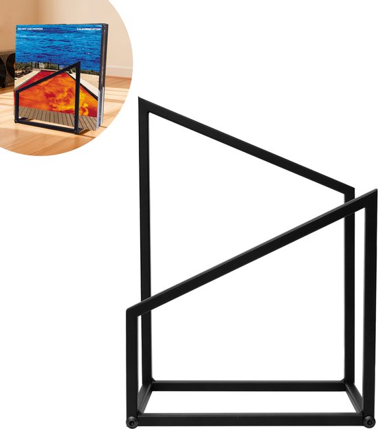 LP opbergsysteem – Vinyl Nest Mini – LP platenrek geschikt voor circa 25 LP’s – LP houder – Vinyl houder – Gemaakt van gepoedercoat staal – Zwart