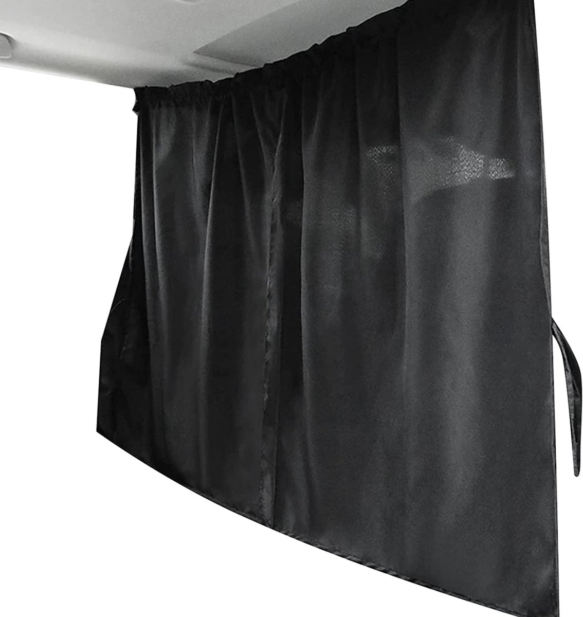 Famanu Automatische zonwering 190 × 120 cm, verduisterend gordijn voor achterbank of camperraam – Zwart