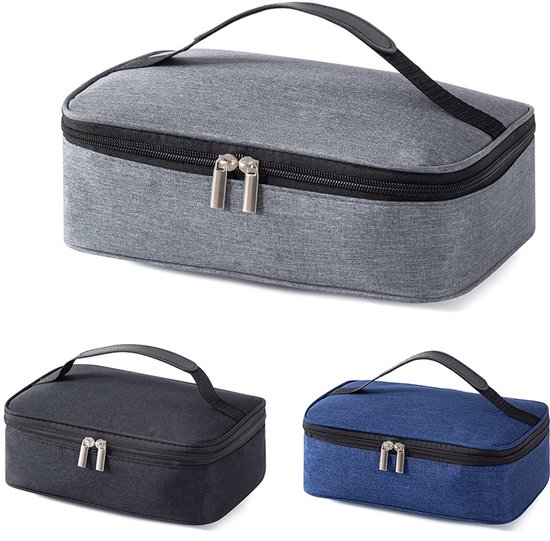Kleine geïsoleerde lunchtas van 3,2 liter - Geïsoleerde lunchbox voor zowel mannen als vrouwen - Zachte en verkoelende lunchtas met handvat - Geschikt voor picknicks, werk, kantoor, school, enz. - Blauw van FlowFly — afbeelding 5