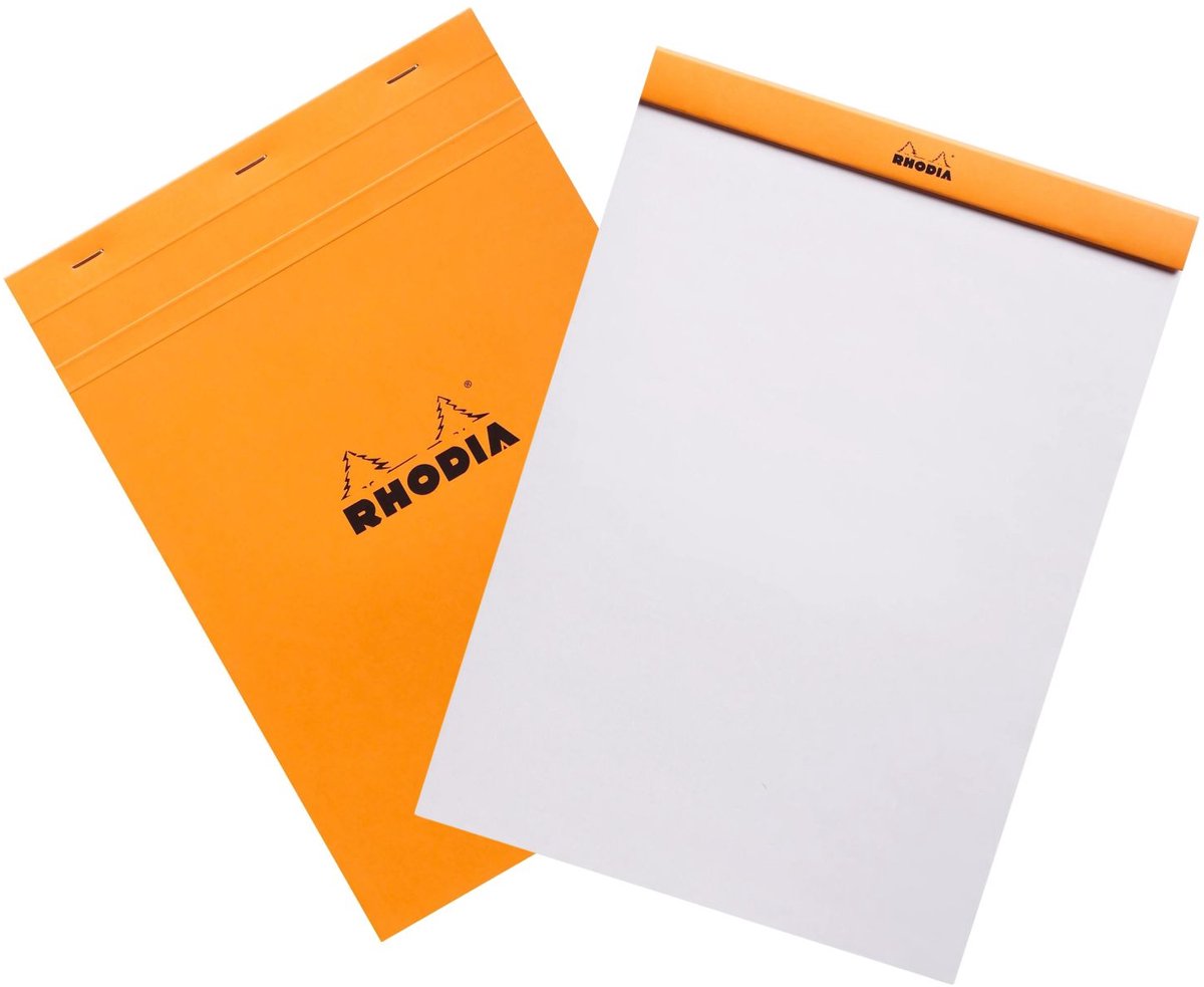 Rhodia schrijfblok - Notitieblok - N18 - Blanco papier - A4 - 80g - Oranje - 80 vel