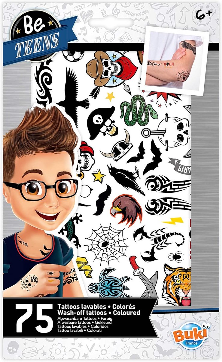 Afwasbare Tattoos voor Kinderen - 75 Motieven voor Creatief Spel