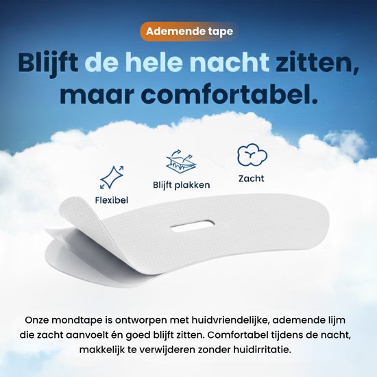 PurelyGoods® Mondtape - 90 Mondpleisters - Mouth Tape - Anti Snurk