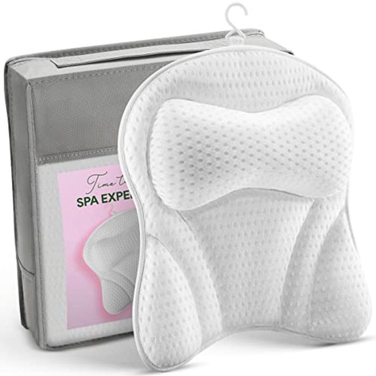 Comfortabel badkussen voor nek en rug met sterke suctions en haak - Luxe badervaring