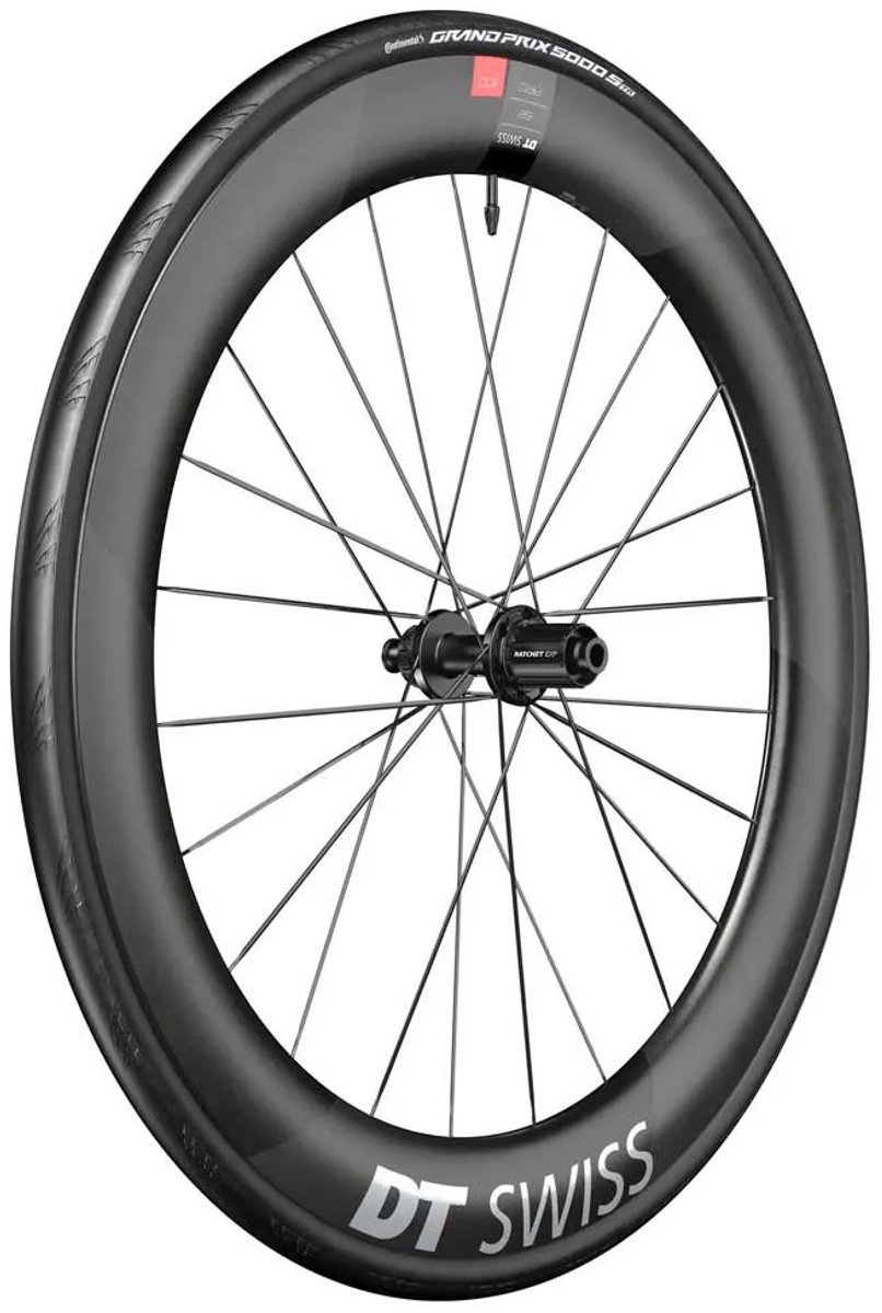 Dt Swiss Arc 1100 Dicut 62 Disc Cl Tubeless + Continental Gp5000 Str 700 X 28 Achterwiel Racefiets Zilver 12 x 142 mm / Shimano/Sram HG