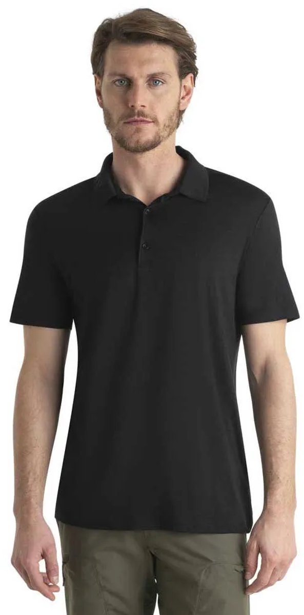 Icebreaker Merino 150 Tech Lite Iii Korte Mouw Poloshirt Zwart M Man