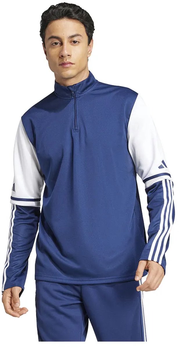 Adidas Squadra 25 Training Sweatshirt Met Halve Rits Regular Man Marineblauw
