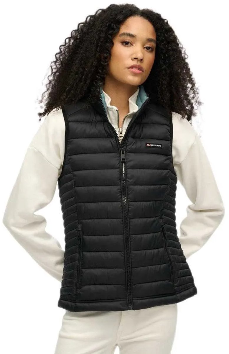 Superdry Gewatteerde Fuji Lite bodywarmer Dames Gilets Zwart