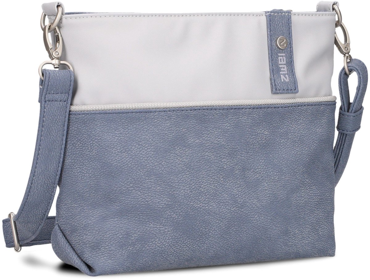 zwei Schoudertas Jana J8 Nubuk-Sky Blauw