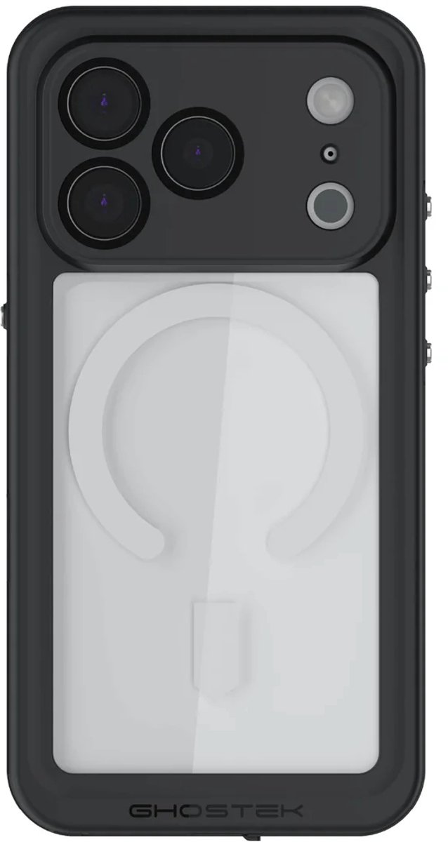 Ghostek Doorzichtig Hoesje geschikt voor Apple iPhone 17 Pro Waterdicht MagSafe Telefoonhoesje Hardcase | Ghostek Nautical Slim Backcover Shockproof | Geschikt voor MagSafe | Geschikt voor Draadloos Opladen met Magnetische Ring | Geschikt voor