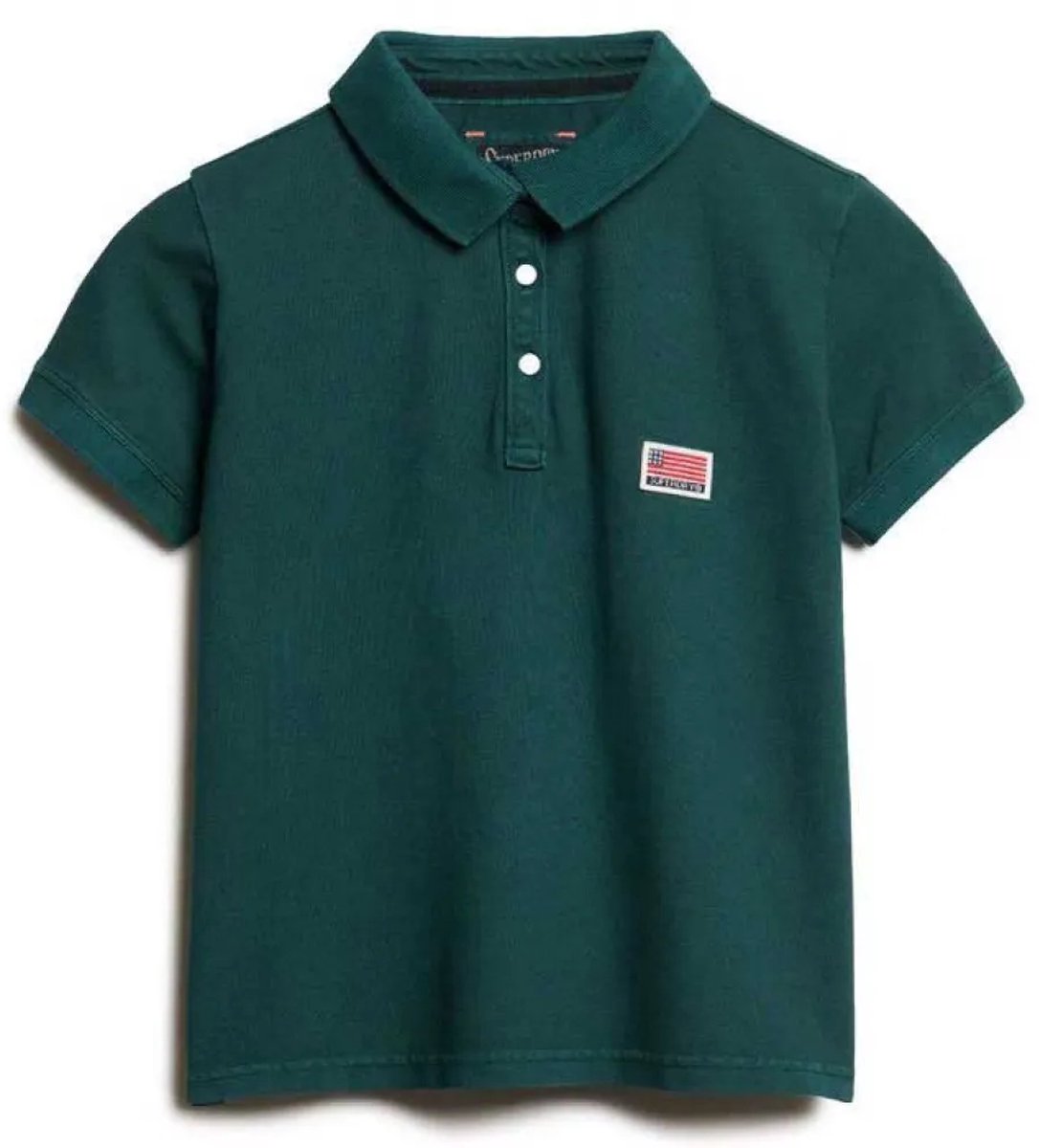 Superdry Ath Essential Graphic Korte Mouw Poloshirt XS Vrouw Groen