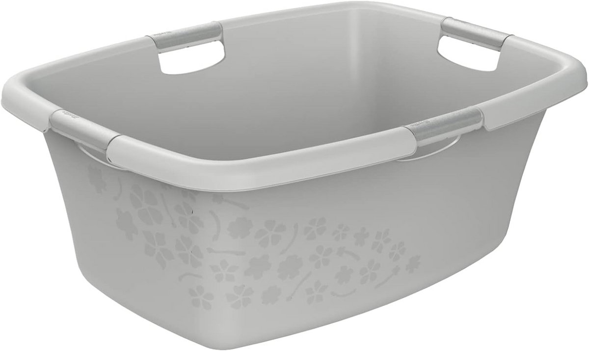 Wastobbe 50L met 4 handgrepen - Kunststof, BPA-vrij, Grijs