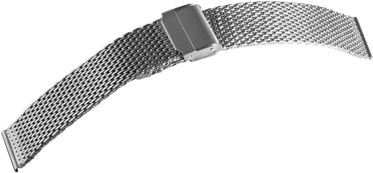 Steinmeister Steinmeister heren vervangende armband MB0017 Milanese horlogeband, zilverkleurig, 18 - 24 mm