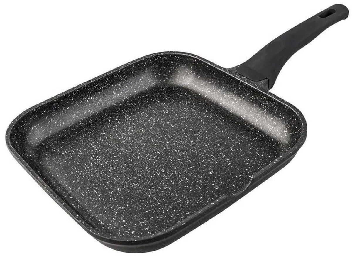 Supreme Vast Glad Handvat Voor Stenen Grill 24 Cm Zilver