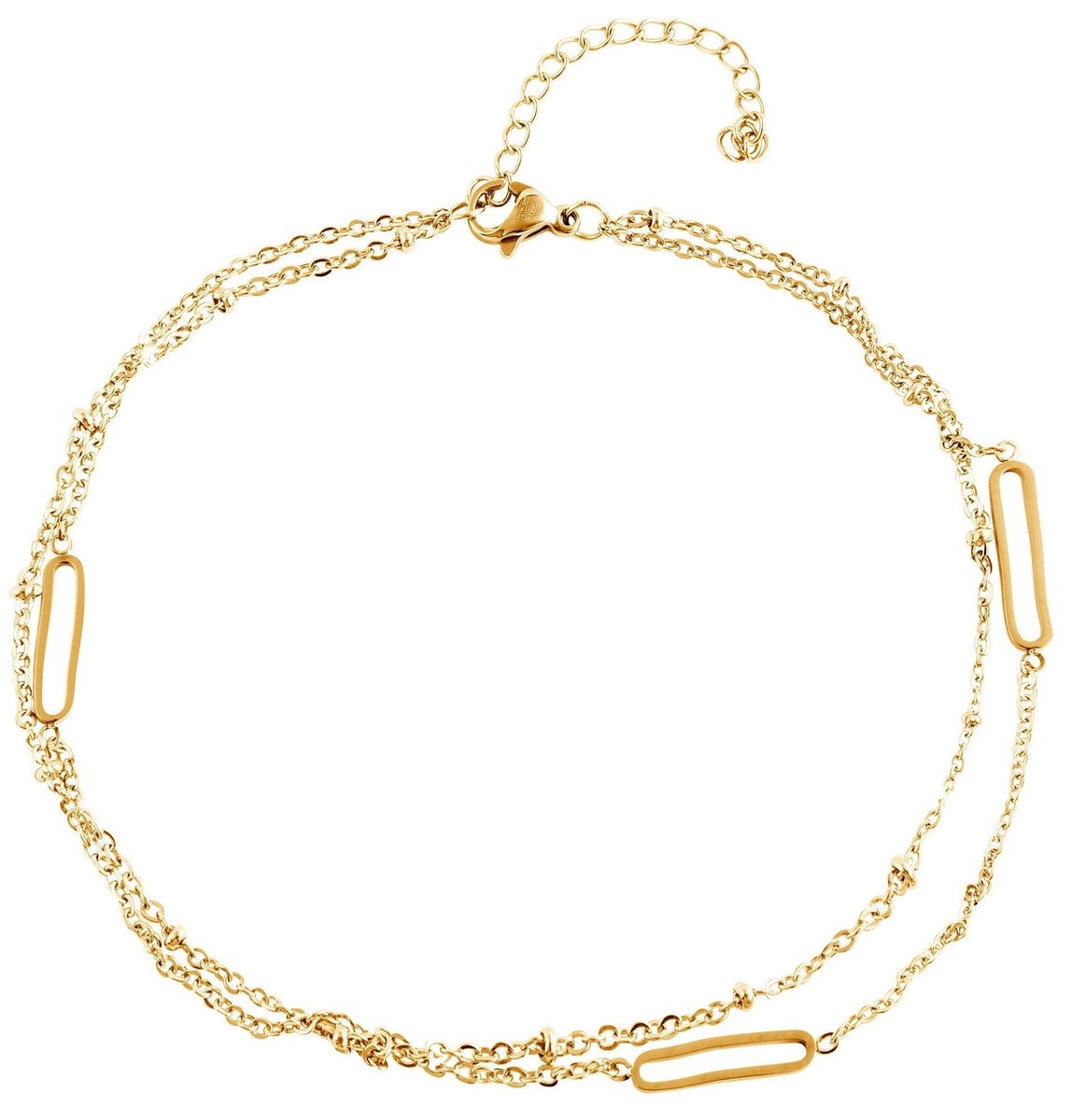 AKZENT Akzent dames voetsieraden Lotte enkelbandje van roestvrij staal, 24 + 5 cm, zomer