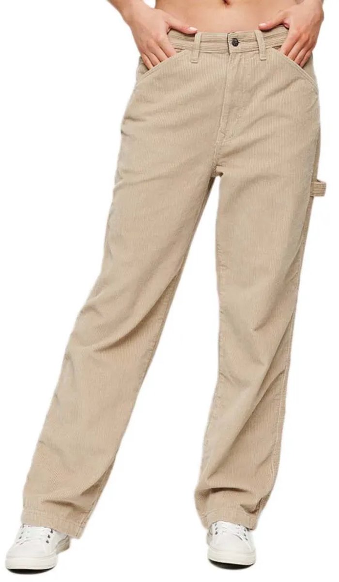 Superdry Cord Carpenter Broek 30 32 Vrouw Bruin