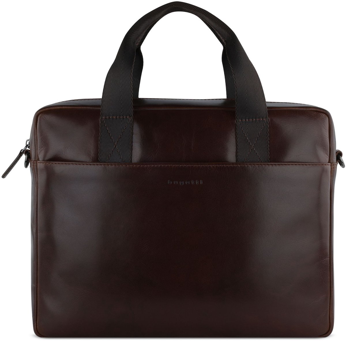 bugatti Business tas Schoudertas met laptopvak Romano Briefcase Brown Donkerbruin