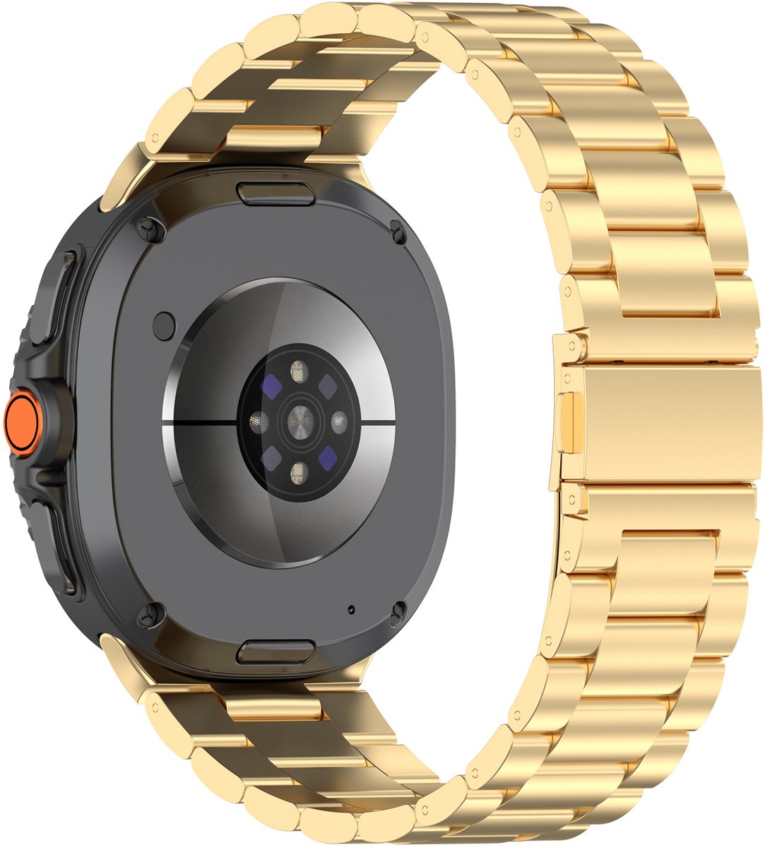 YONO Bandje geschikt voor Samsung Galaxy Watch 8 - 40/44mm - Classic - Schakel RVS - Goud