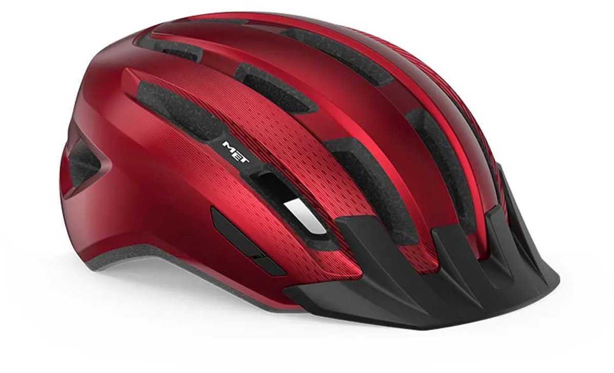 MET Downtown MIPS Fietshelm Mannen & Vrouwen – Fietshelm Racefiets Volwassenen – E-Bike – Trekking – Maat S/M (52-58cm) – Red Glossy (Rood) – foto 6