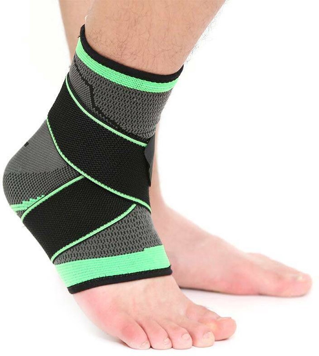 Jumada's Verstelbare Enkelband - Enkelbandage - Enkelbrace - Maat L - Zwart/Groen