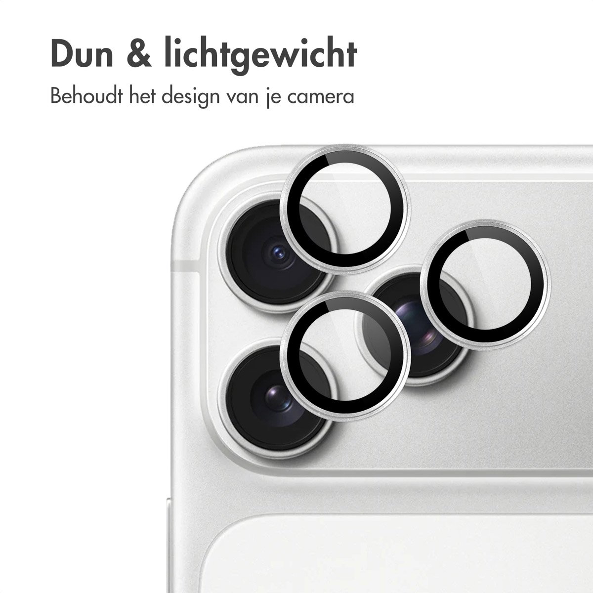 imoshion Camera Lens Protector - Geschikt voor Apple iPhone 17 Pro Max / 17 Pro - 2 Pack - Zilver — cadeau in Cadeau-ideeën - foto 3