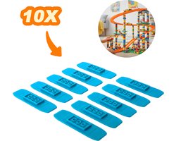 foto van 10x Hot Wheels naar LEGO Adapter Connectors – Compatibel met LEGO Bouwstenen & Hot Wheels Track Builder – Bouw je eigen Racebaan bruggen & Viaducten