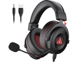 Gaming headset 7.1 surround sound met ruisonderdrukkende microfoon en LED verlichting