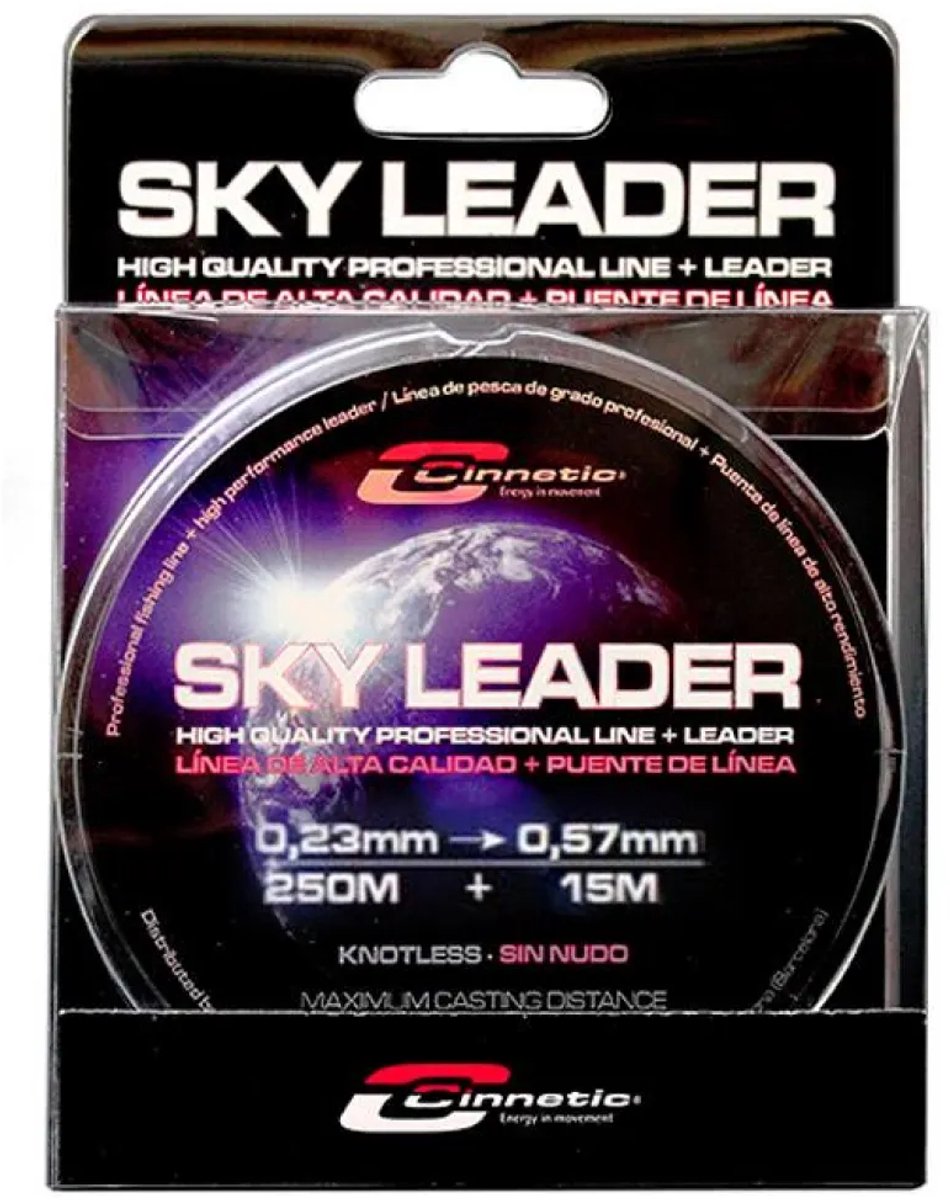 Cinnetic Sky Taps Toelopende Onderlijn 265 M Zwart 0.28-0.57 mm