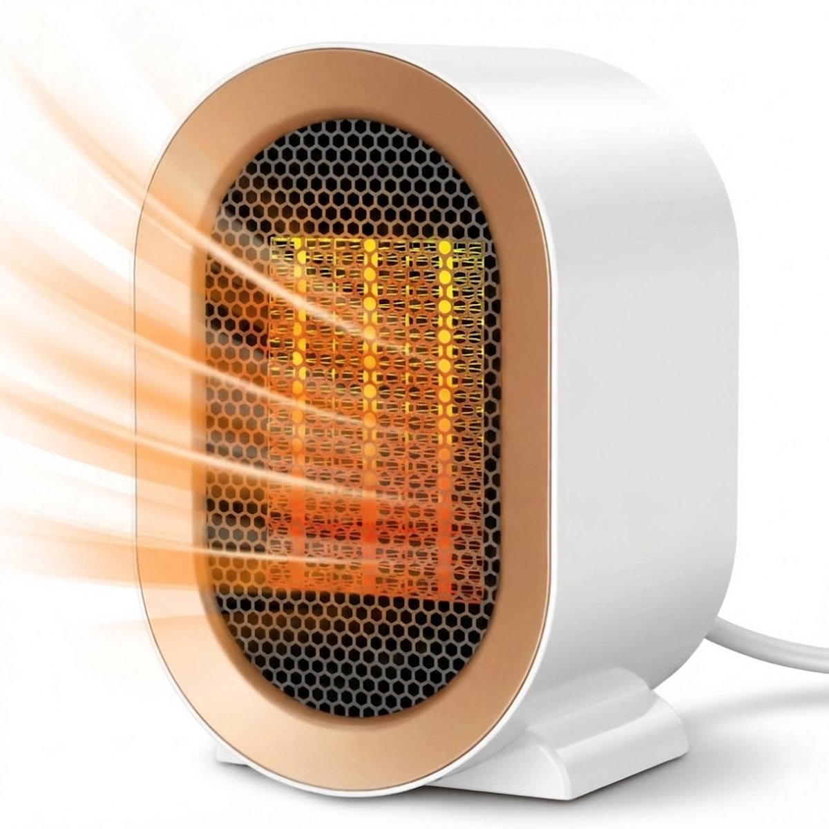 Travelhawk Elektrische Verwarming - Keramische Kachel - 3 Standen - 1200W Heater - Elektrische Kachel met LED Indicatie - Roterend - Zwart