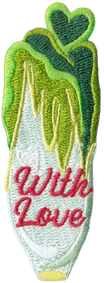 With Love embleem- Strijk embleem - Carnavalskleding - Carnaval accessoires