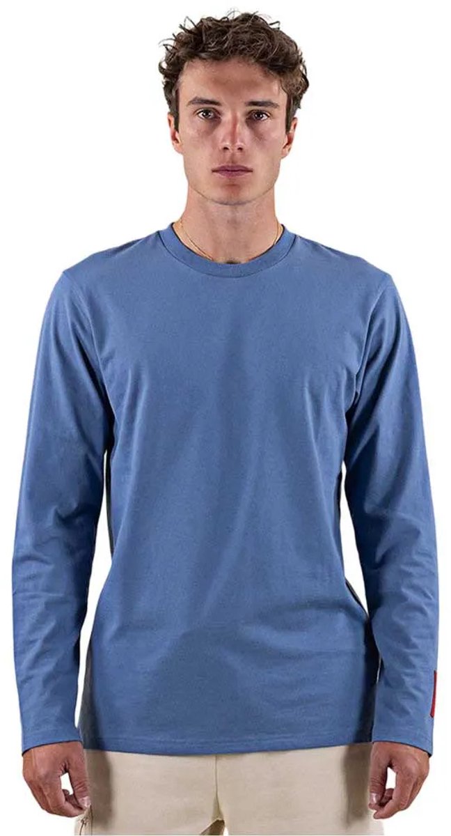 The Mountain Studio Field T-shirt Met Lange Mouwen Blauw L Man