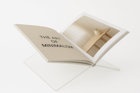 Boekenstandaard - Boekenhouder - Koffietafelboek - Kookboek - Salontafelboek - Boekensteun - 32 x 24 x 14,5 cm - Acryl - Transparant